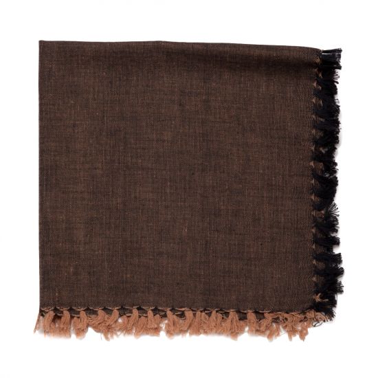 Two-Tone Napkin - Black/Coffee (Set of 2)